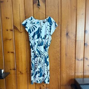 Ann Taylor Women’s Teal & White Floral Sundress Size XL